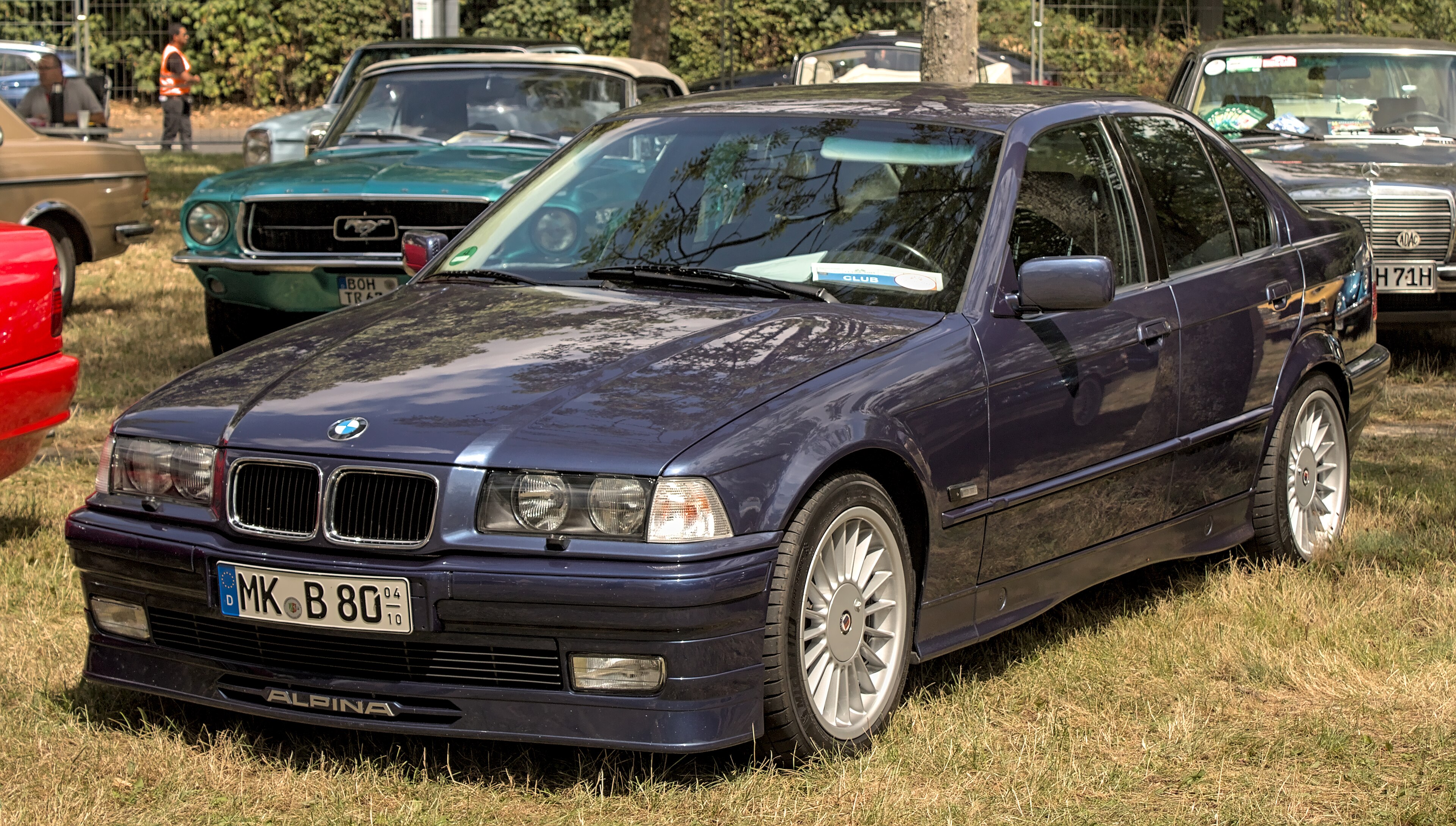 Blue Alpina based on the BMW E36 sedan photographed at Classic Days